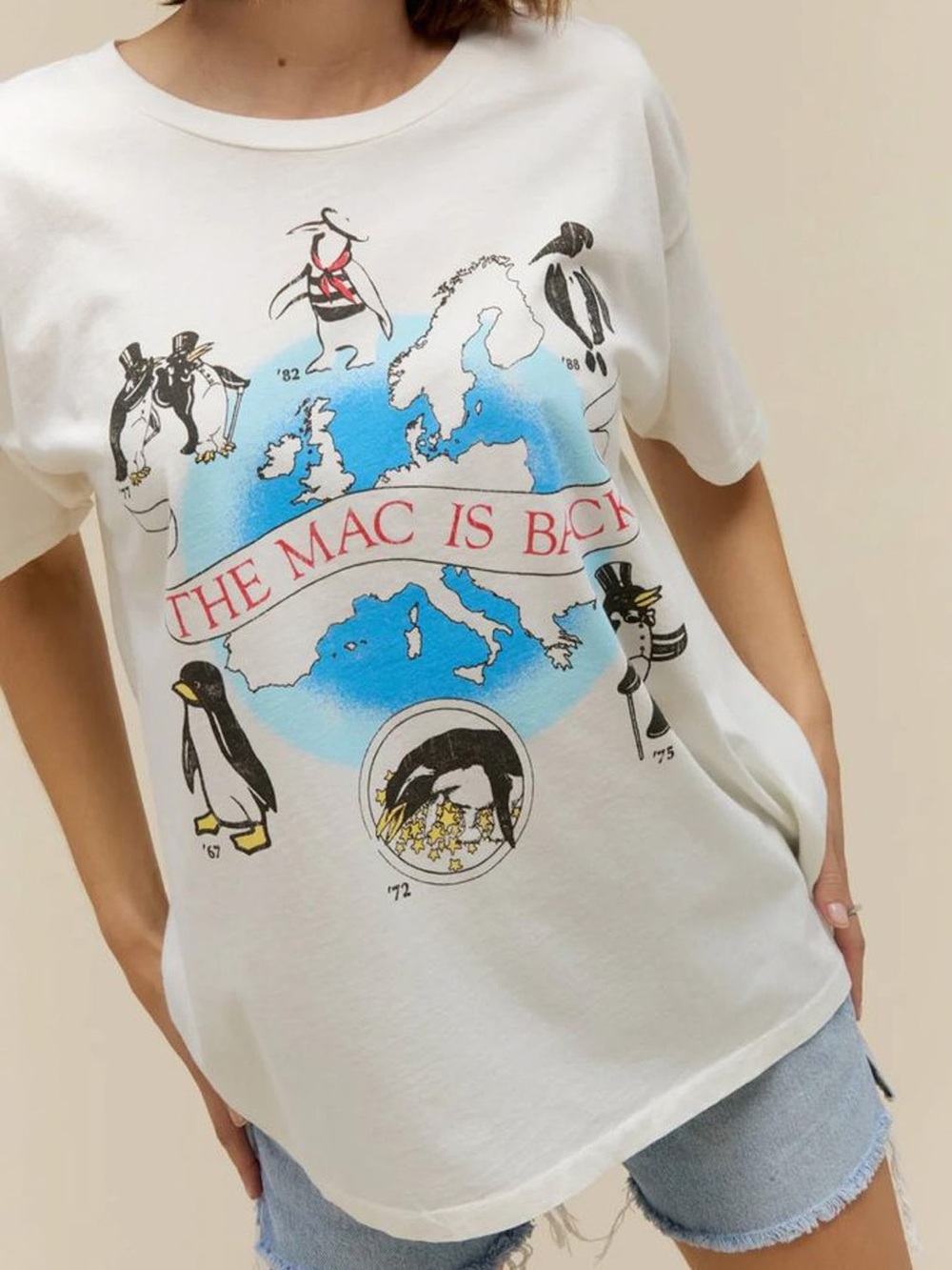 DAYDREAMER Fleetwood Mac Graphic 'The Mac Is Back' White Tee